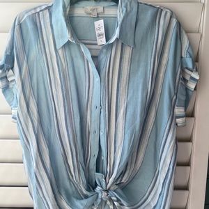 NWT: Loft button front blouse